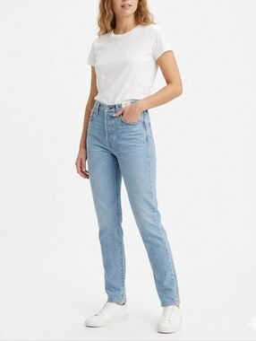 Levi's High-Rise Straight Jeans in Light Blue